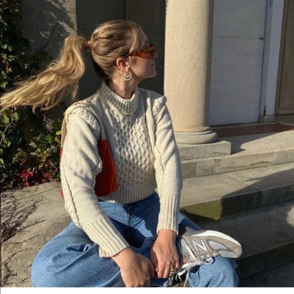 Zara Shoulder Pad Knit Sweater - Picture 6 of 13